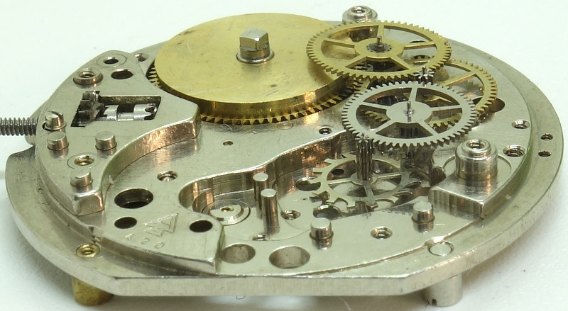 Seitenansicht des Räderwerks Amida 4350: Seitenansicht des Räderwerks