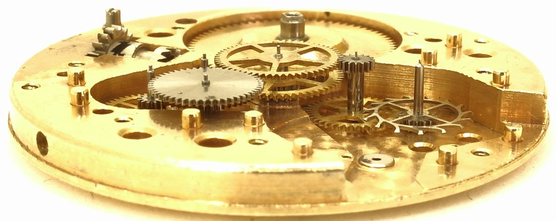 Seitenansicht des Räderwerks Buser 140: Seitenansicht des Räderwerks