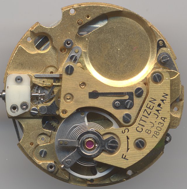 Werksansicht ohne Elektronik Citizen 7803A: Werksansicht ohne Elektronik