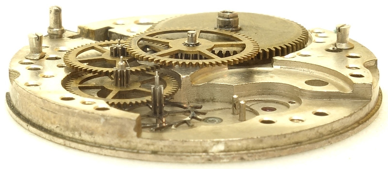 Seitenansicht des Räderwerks DuRoWe 202: Seitenansicht des Räderwerks