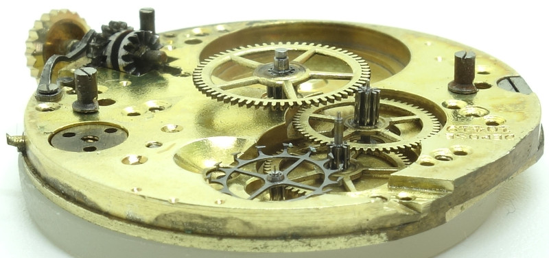 Seitenansicht des Räderwerks Erlsbacher 1: Seitenansicht des Räderwerks