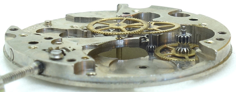 Seitenansicht des Räderwerks ETA 2390: Seitenansicht des Räderwerks