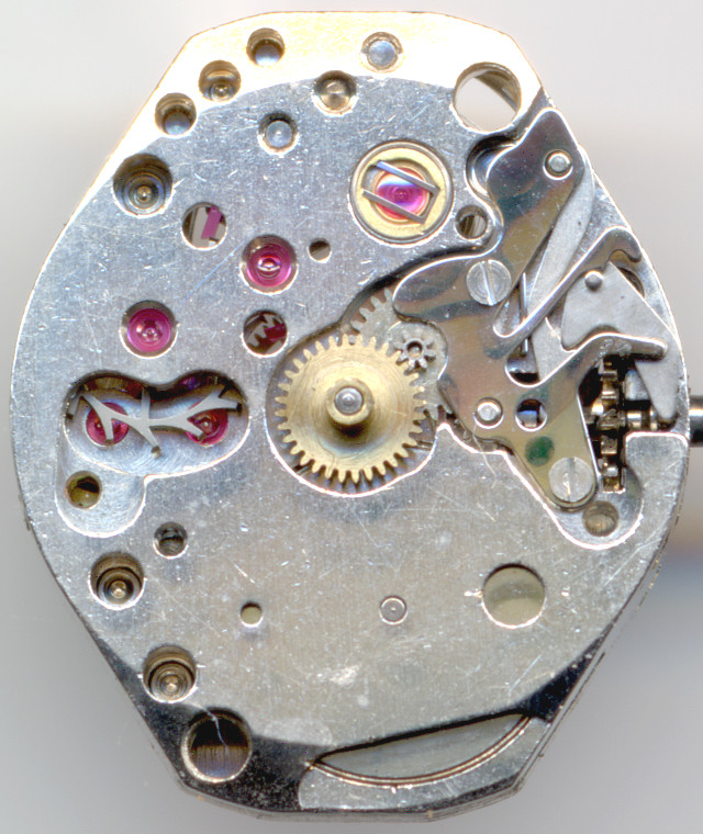 Zifferblattseite mit M.T.Antichoc Stoßsicherung FE 163: Zifferblattseite mit M.T.Antichoc Stoßsicherung