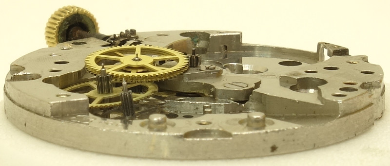 Seitenansicht des Räderwerks Felsa 760: Seitenansicht des Räderwerks