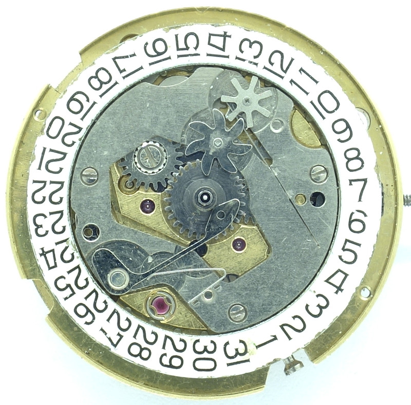 FHF 909: FHF 909: Zifferblattseite (Wochentagsscheibe fehlt)