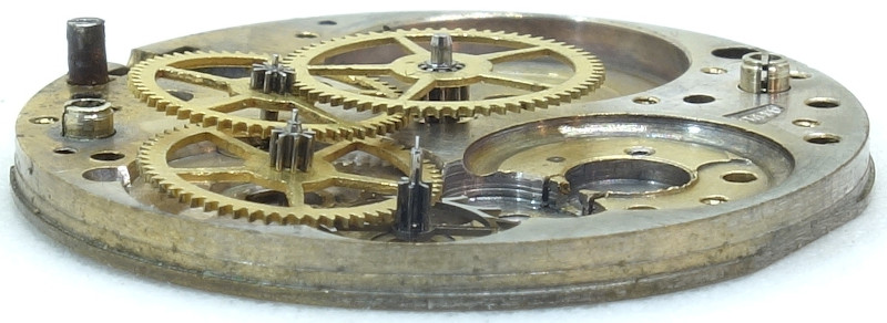 Seitenansicht des Räderwerks Freco 9 3/4: Seitenansicht des Räderwerks