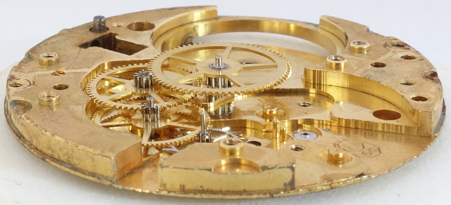 Seitenansicht des Räderwerks Helvetia 64: Seitenansicht des Räderwerks