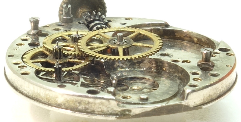 Seitenansicht des Räderwerks L'Essor 519: Seitenansicht des Räderwerks