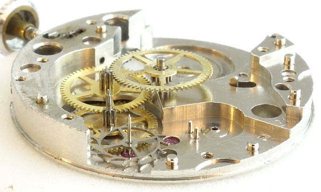 Seitenansicht des Räderwerks Otero 28: Seitenansicht des Räderwerks