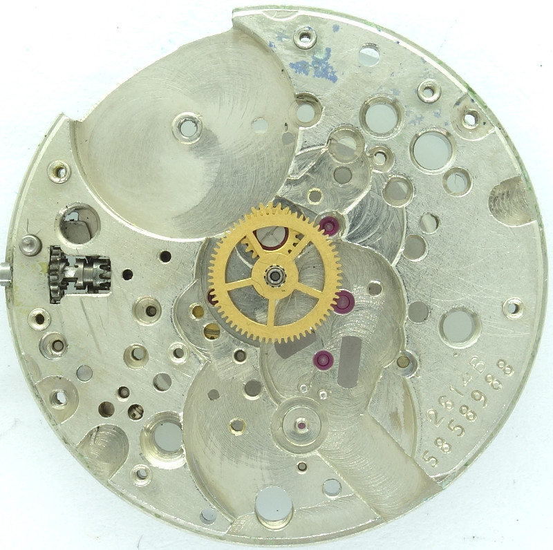 Grundplatine mit Zwischenrad Poljot 2614B: Grundplatine mit Zwischenrad