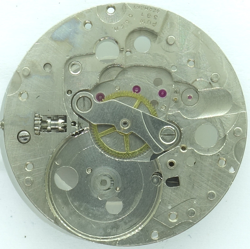 Grundplatine mit Minutenradbrücke PUW 361: Grundplatine mit Minutenradbrücke