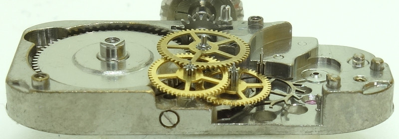 Seitenansicht des Räderwerks Seiko 1520B: Seitenansicht des Räderwerks