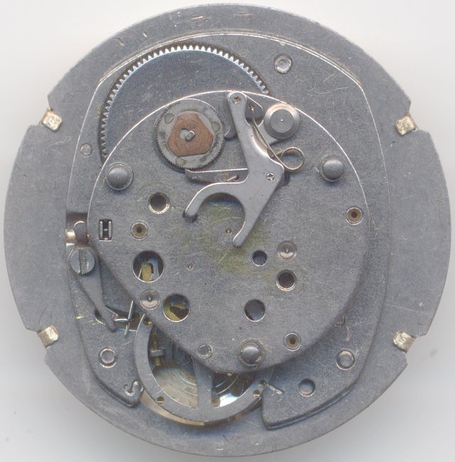 Werksansicht ohne Rotor Timex M31: Werksansicht ohne Rotor