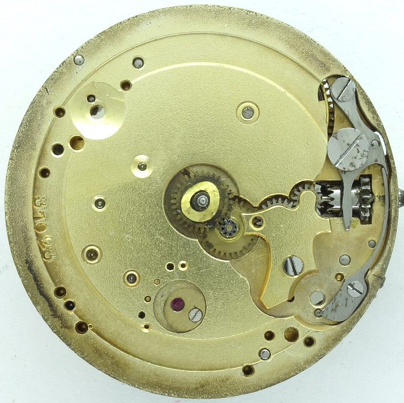 Zifferblattseite unbekanntes 11 1/2 liniges Ankerwerk: Zifferblattseite