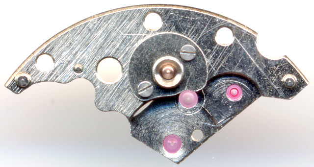 Unterseite Räderwerksbrücke Wostok 2416B: Unterseite Räderwerksbrücke