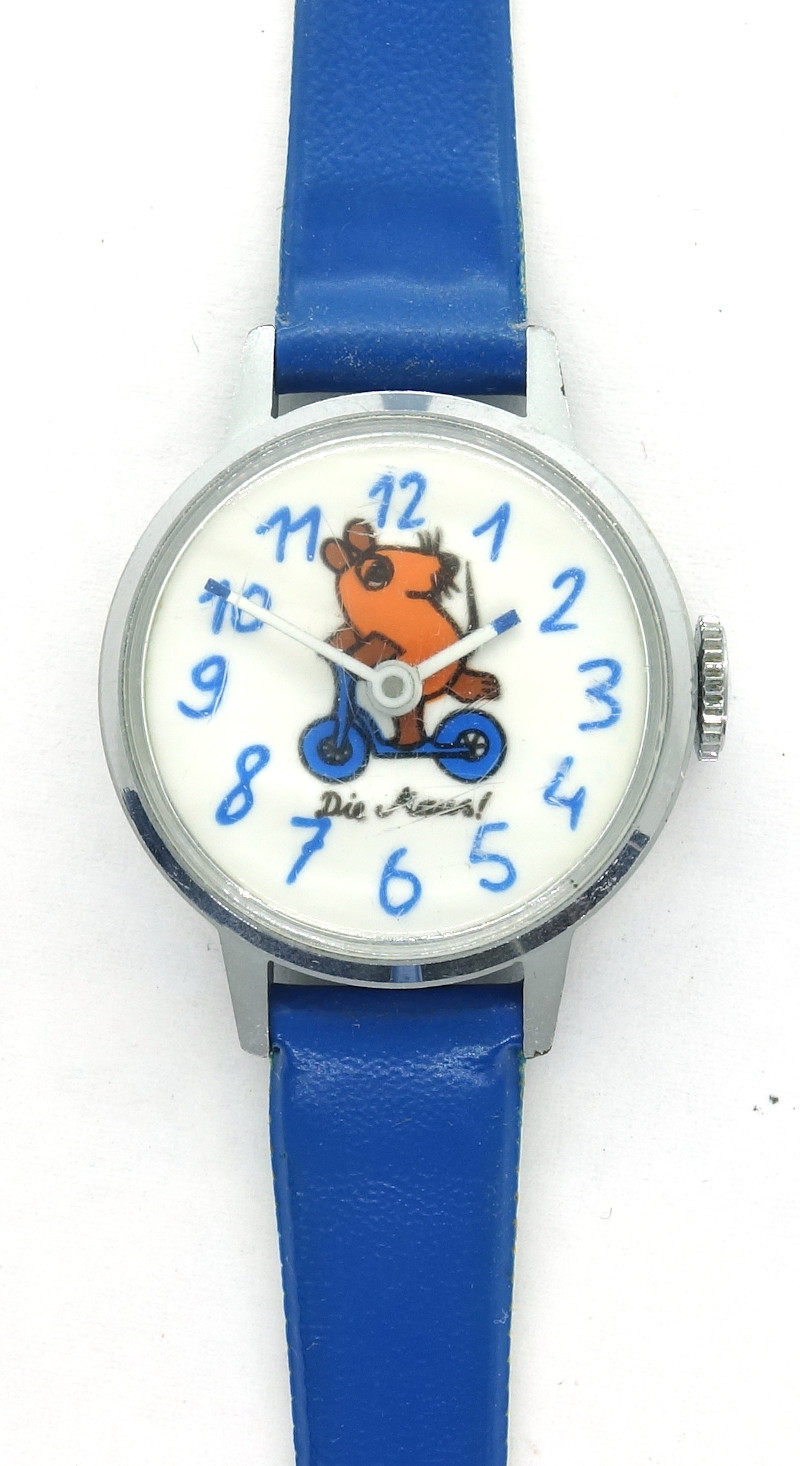 Motivuhr "Die Maus" (blau) Eppler 16: Motivuhr "Die Maus" (blau)