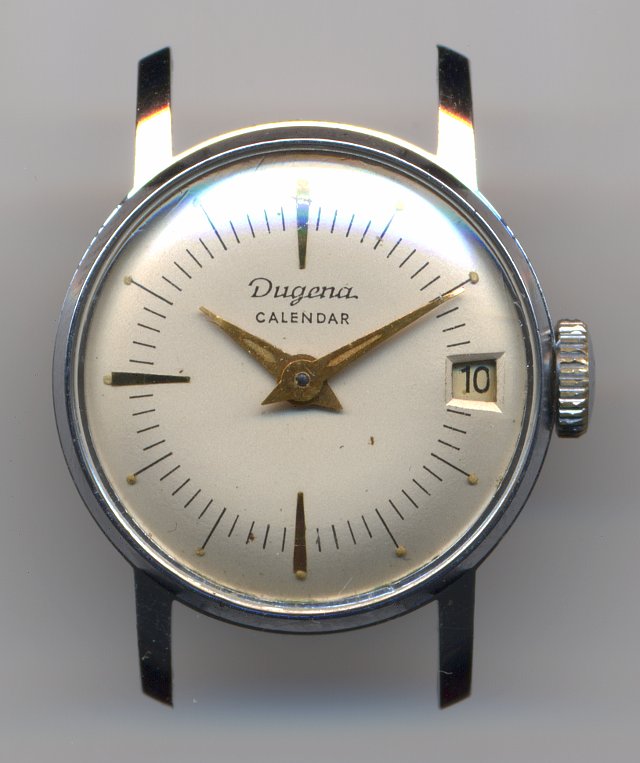 Dugena Calendar Damenuhr Bifora 68 CLD / Dugena 709: Dugena Calendar Damenuhr