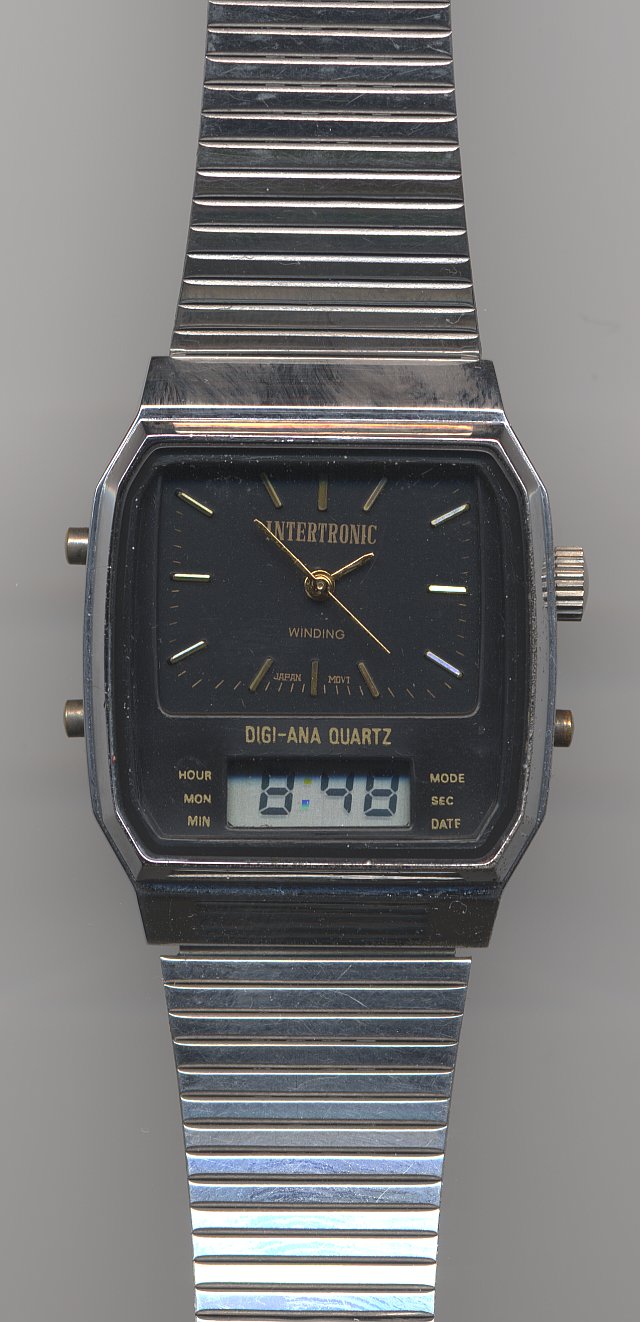 Intertronic "digi-ana" Herrenuhr Q&Q 1603: Intertronic "digi-ana" Herrenuhr